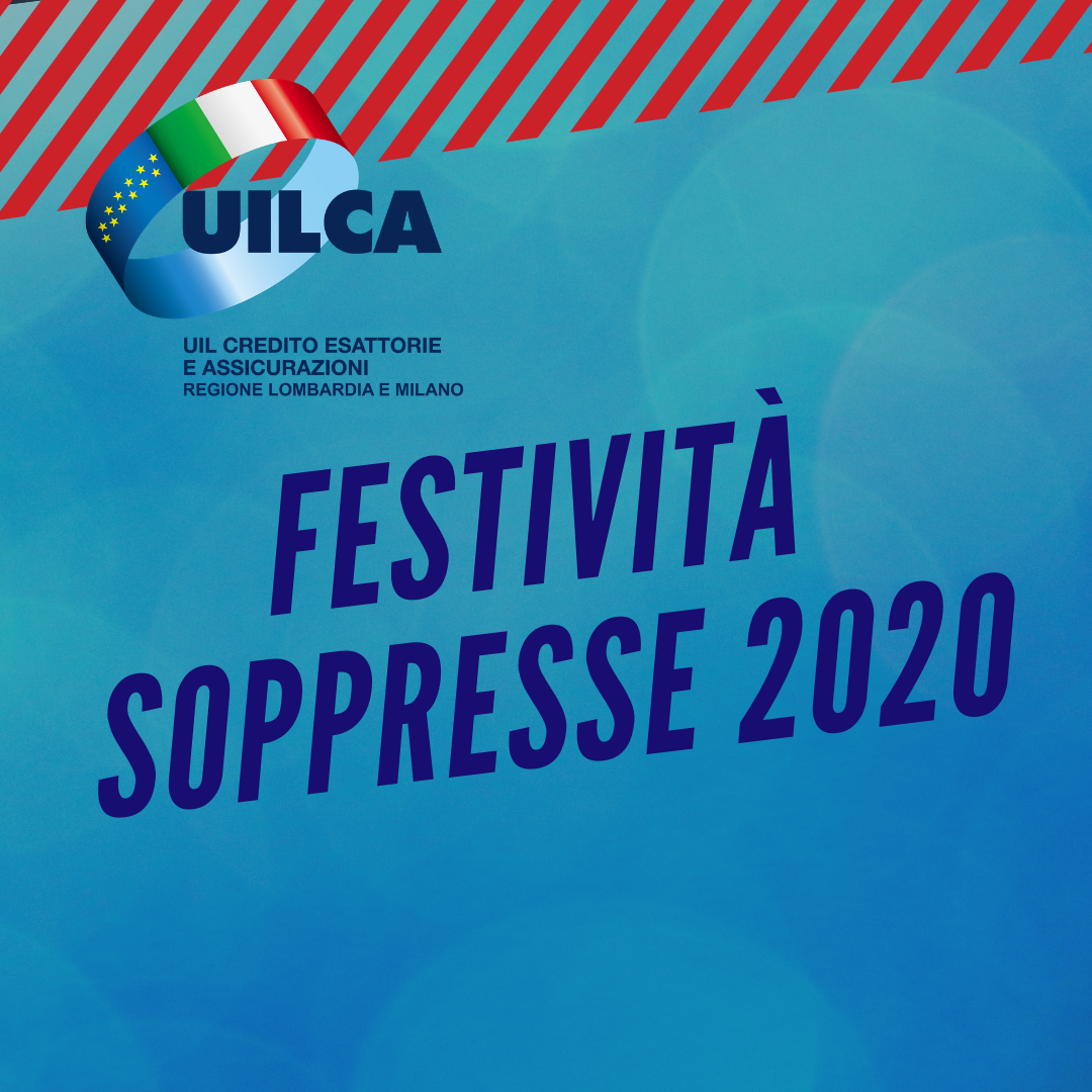  FESTIVITA SOPPRESSE 2020 UILCA Lombardia E Milano